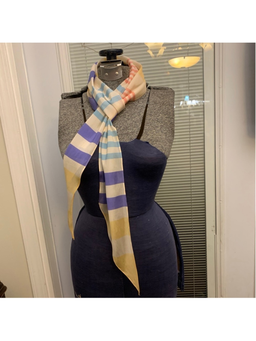 Women's Unbranded Striped Scarf One Size Yellow Purple